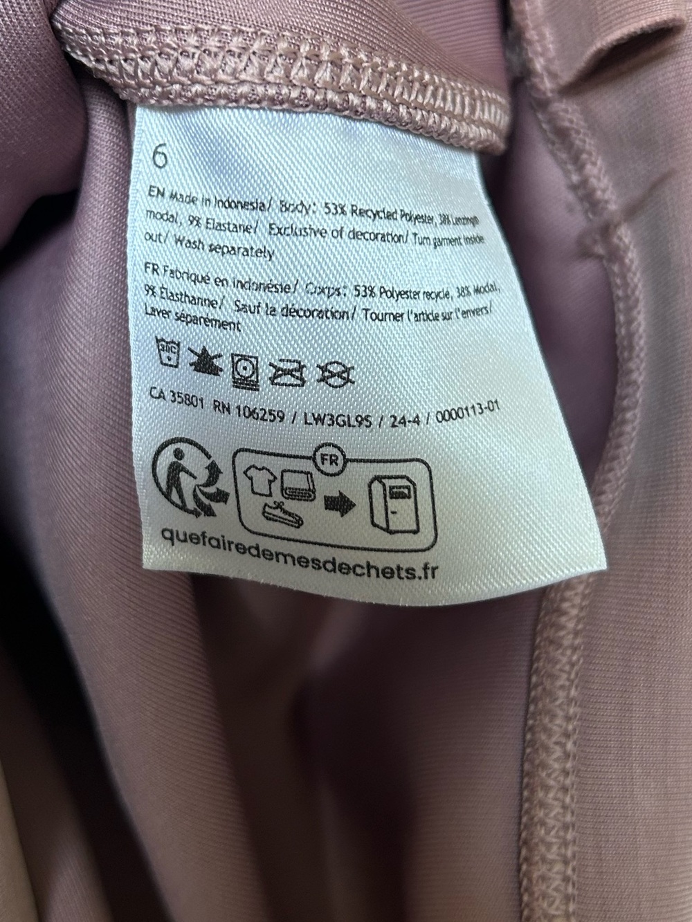 Lululemon Softstreme Perfectly Oversized Cropped Crew Twilight Rose Size 6 - Picture 5 of 5